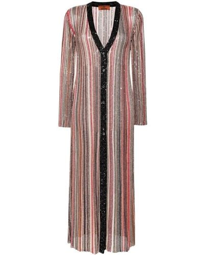 Missoni Striped Long Cardigan - Black