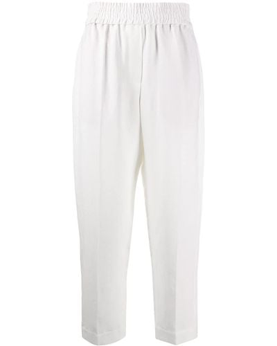 Brunello Cucinelli Linen Blend baggy Pants - White
