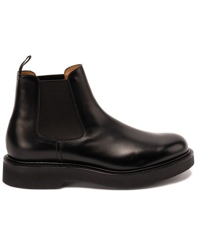 Church's `leicester` Leather Ankle Boots - Black