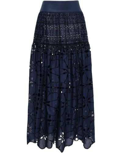 Ermanno Scervino Long Skirt - Blue