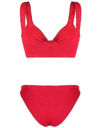 Hunza G Set bikini con incrocio - Rosso