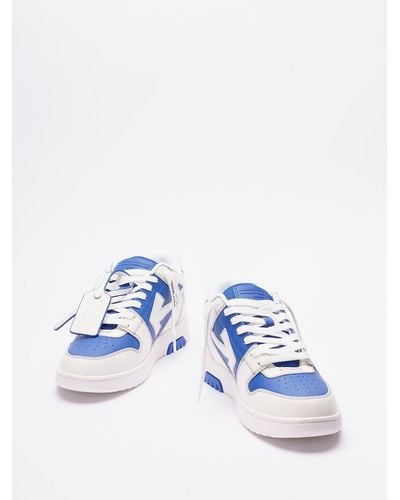 Off-White c/o Virgil Abloh `Out Of Office Calf Leather` Sneakers - Blu