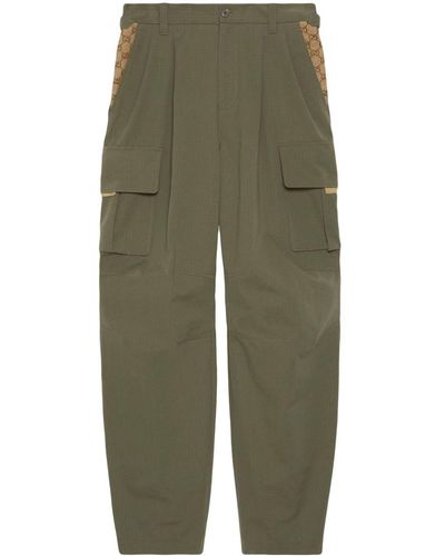 Gucci gg Detail Cargo Trousers - Green