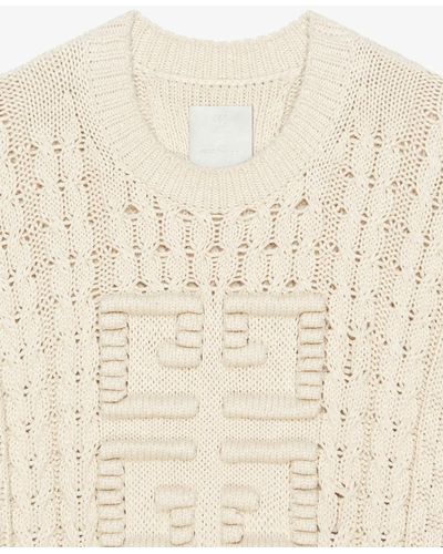 Givenchy Pullover 4g in maglia intrecciata - Neutro