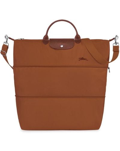 Longchamp `Le Pliage` Small Extensible Travel Bag - Brown