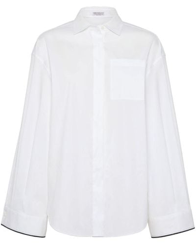 Brunello Cucinelli Shirt With Contrasting Edge - White