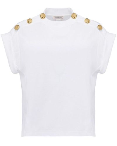 Alexander McQueen Compact Jersey Top - White