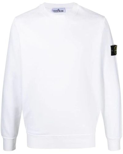 Stone Island Garment Dyed Crewneck Sweatshirt - White