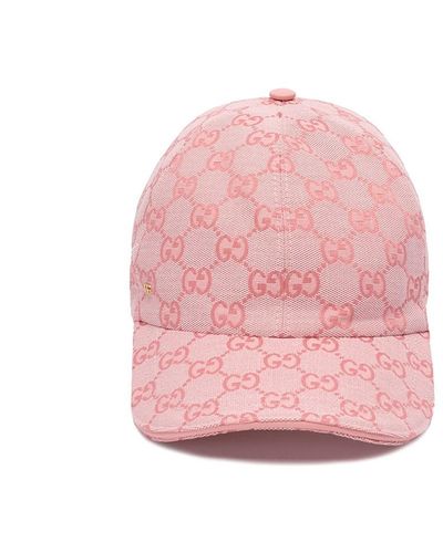 Gucci `Gg Canvas` Baseball Hat - Pink