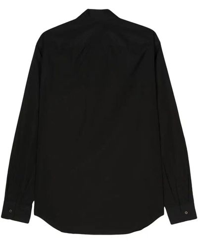Prada Camicia con placca logo - Nero