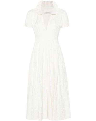 Philosophy Di Lorenzo Serafini V-neck Pleated Midi Dress - White