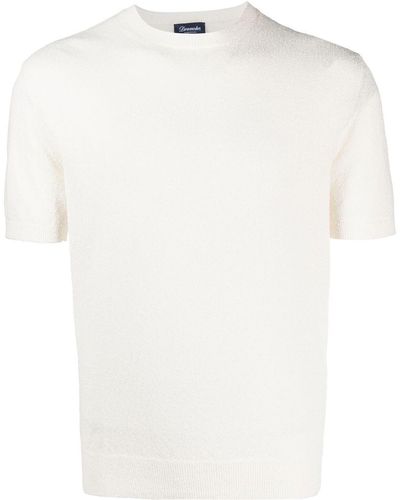 Drumohr Short Sleeve Crew-Neck Sweater - White