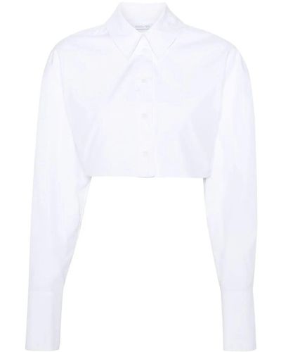 Patrizia Pepe `essential` Cropped Shirt - White