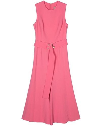 Elie Saab Flared Belted Dress - Pink