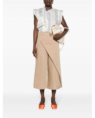 Loewe Wrapped Cropped Trousers - Neutro
