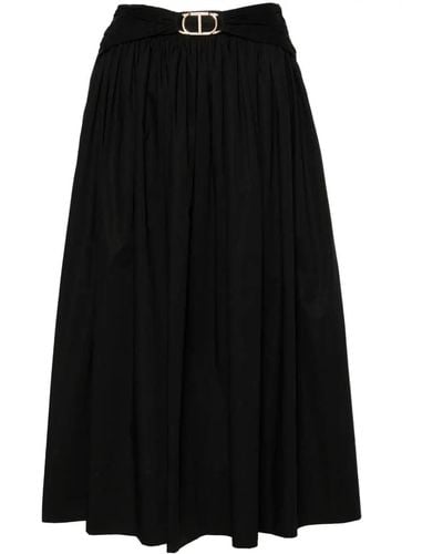 Twin Set Long Skirt - Black