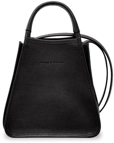 Longchamp `Le Foulonné` Small Handbag - Black