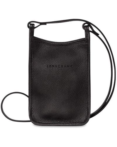 Longchamp `Le Foulonné` Phone Case - Black