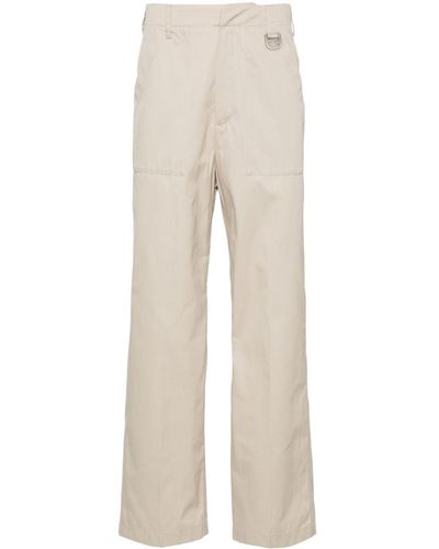 Fendi Double Coated Trousers - Natural
