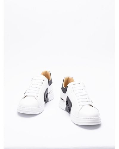 Philipp Plein `Hexagon` Low-Top Sneakers - Bianco