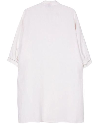 Peserico Camicia con dettaglio di perline - Bianco