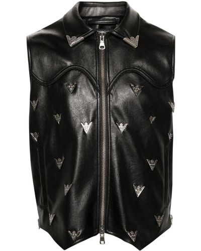 ANDERSSON BELL Faux-Leather Vest - Black