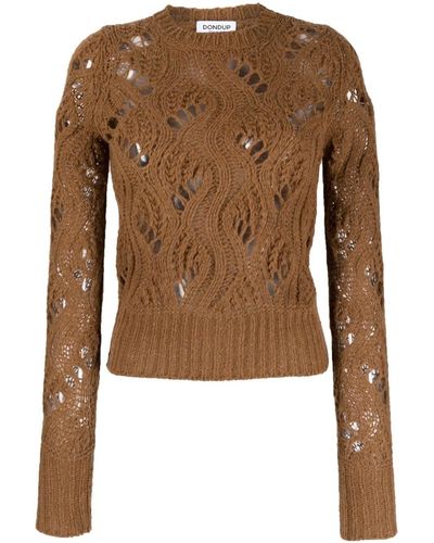 Dondup Round-neck Sweater - Brown