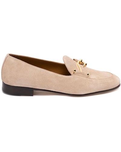Edhen Milano `comporta Lock` Leather Loafers - Natural