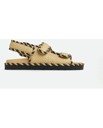 Bottega Veneta `jack` Flat Sandals - Metallic