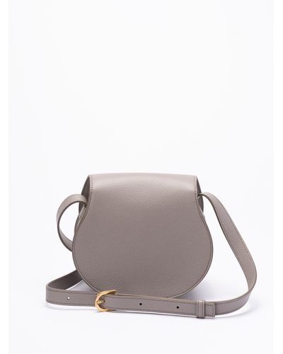 Chloé `Marcie` Small Saddle Bag - Grigio