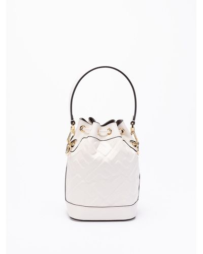 Fendi `Mon Tresor Mini` Bucket Bag - Bianco