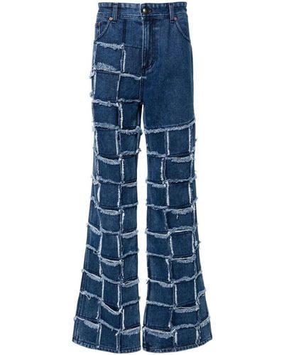 ANDERSSON BELL `New Patchwork` Wide Leg Jeans - Blue