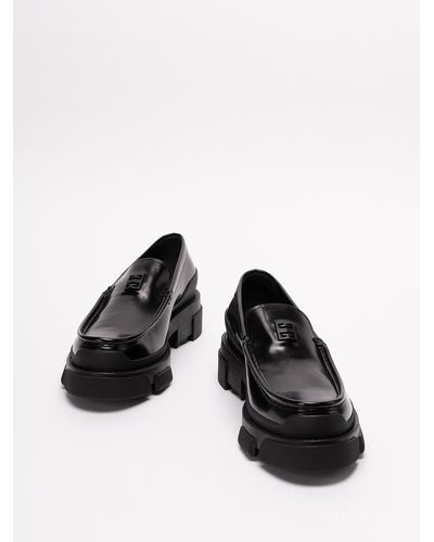 Givenchy `terra` Leather Loafers - Black