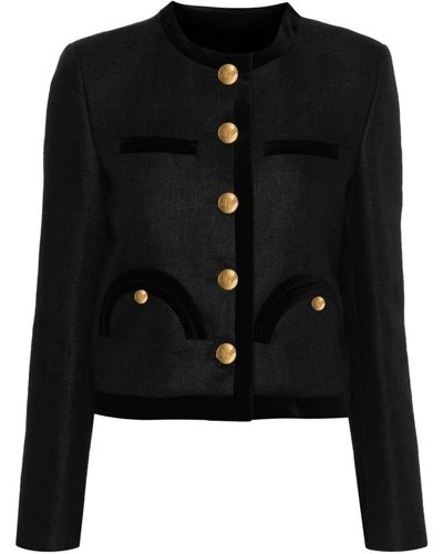 Blazé Milano Mengi Cropped Jacket - Black