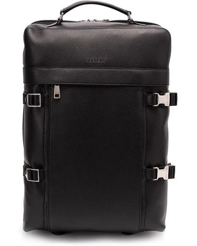 Orciani `Micron` Leather Trolley - Black