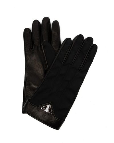 Prada `Re-Nylon` Gloves - Black