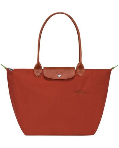 Longchamp `Le Pliage` Large Tote Bag - Red