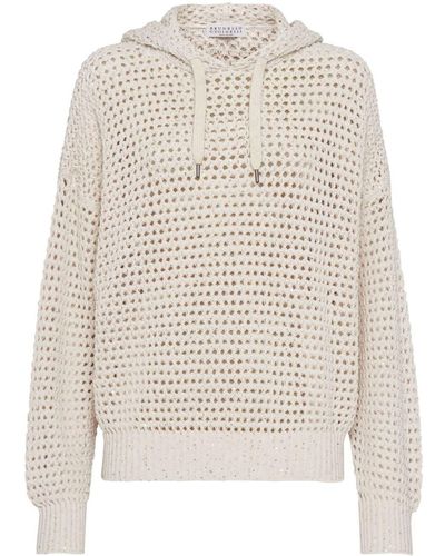 Brunello Cucinelli Hooded Sweater - White