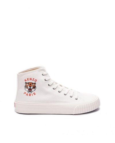 KENZO ` Foxy` High-Top Sneakers - White
