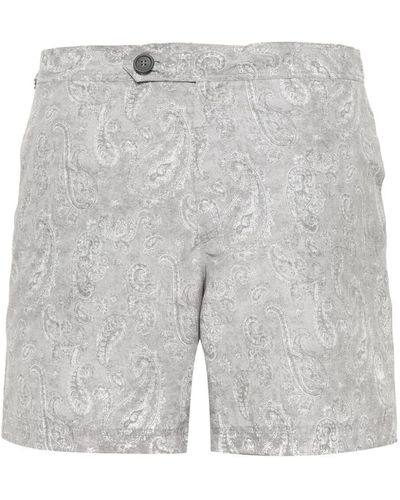 Brunello Cucinelli Paisley-print Swim Shorts - Gray