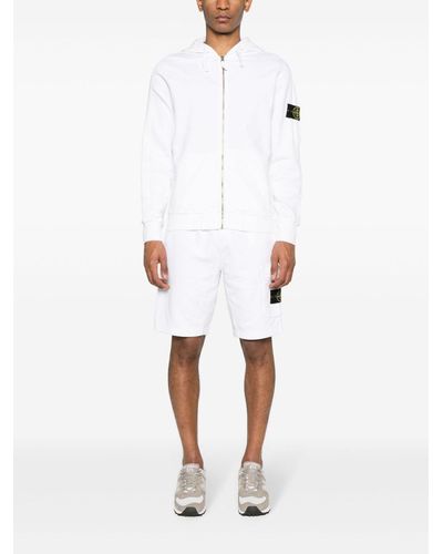 Stone Island Felpa con cappuccio - Bianco