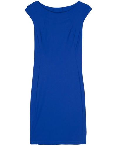 Patrizia Pepe Bardot-neck Mini Dress - Blue