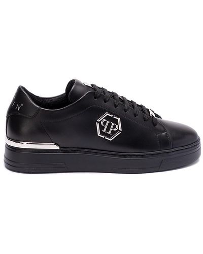 Philipp Plein `Hexagon` Low-Top Sneakers - Black