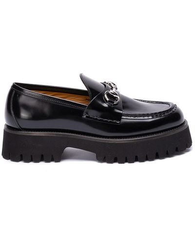 Gucci `sylke` Leather Loafers - Black