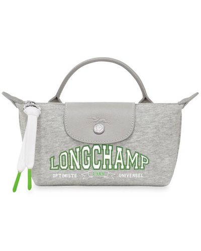 Longchamp `le Pliage Université` Clutch Bag - Gray