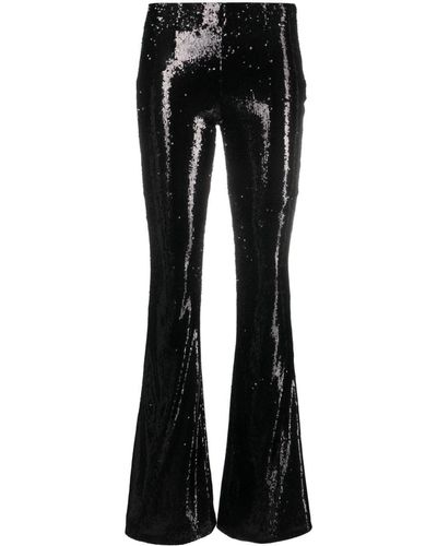 Philosophy Di Lorenzo Serafini Flared Sequin-embellished Trousers - Black
