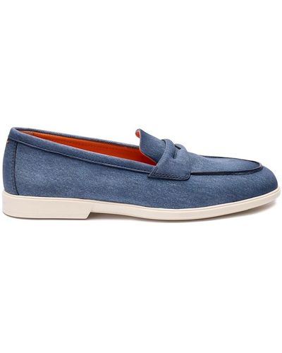 Santoni `malibu` Loafers - Blue