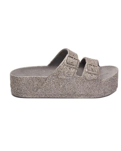 CACATOES Candy Scented And Sparkly Platform Sandals - Grey