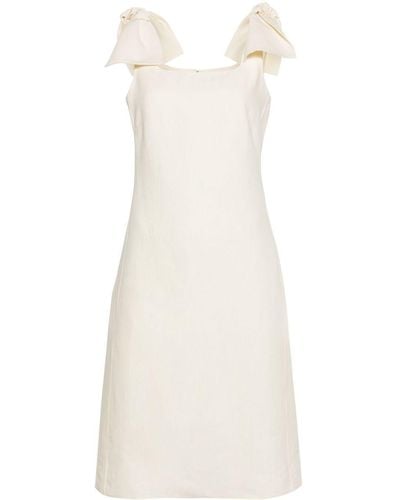 Chloé A-line Linen Midi Dress - White