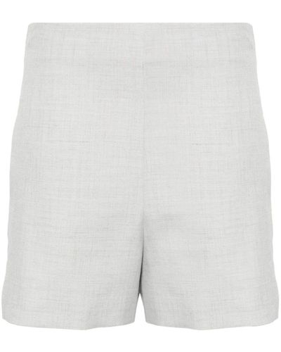 Philosophy Di Lorenzo Serafini Slub-texture High-waist Shorts - White